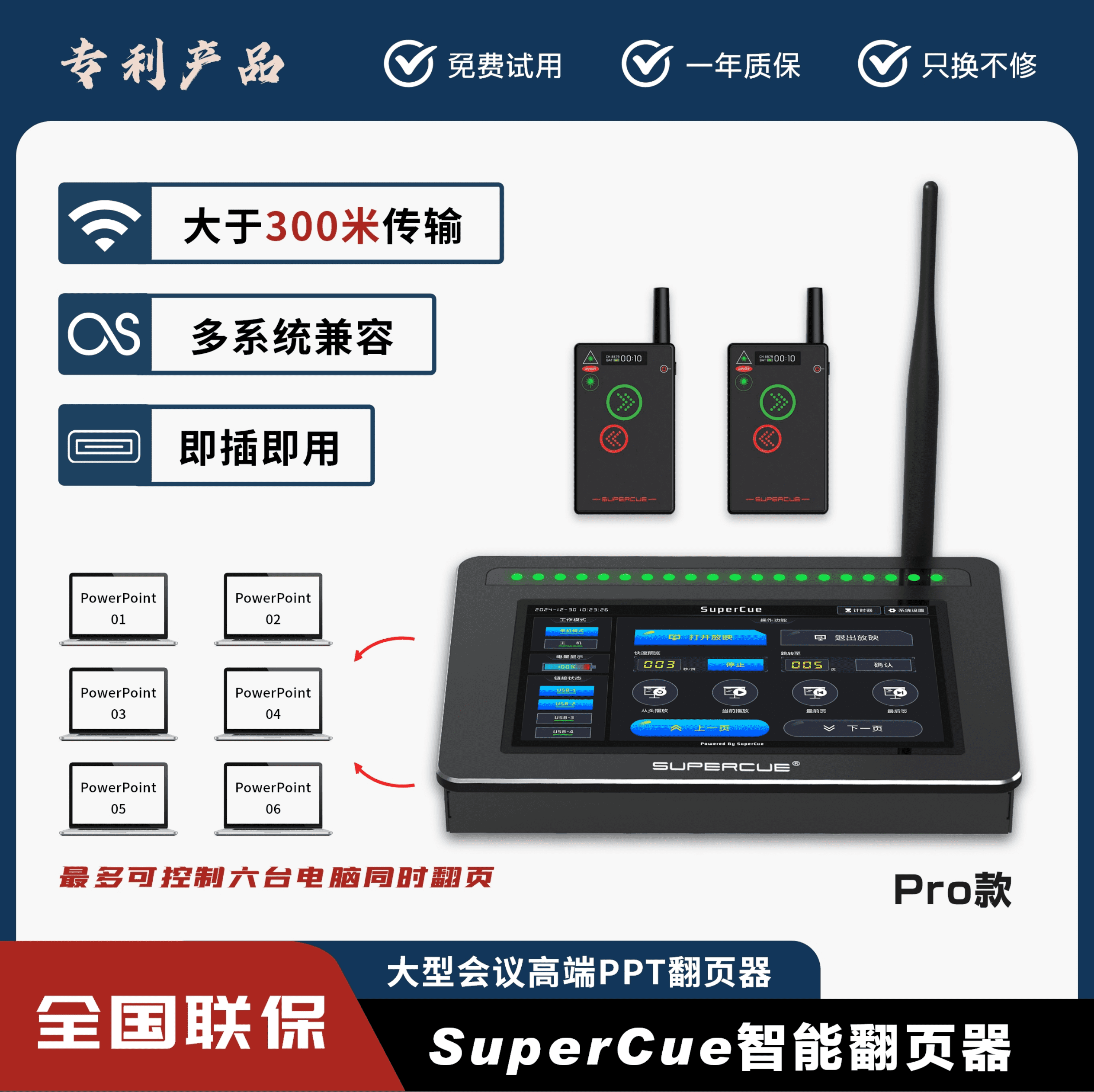 SuperCue Pro 翻页器7寸触摸屏展示